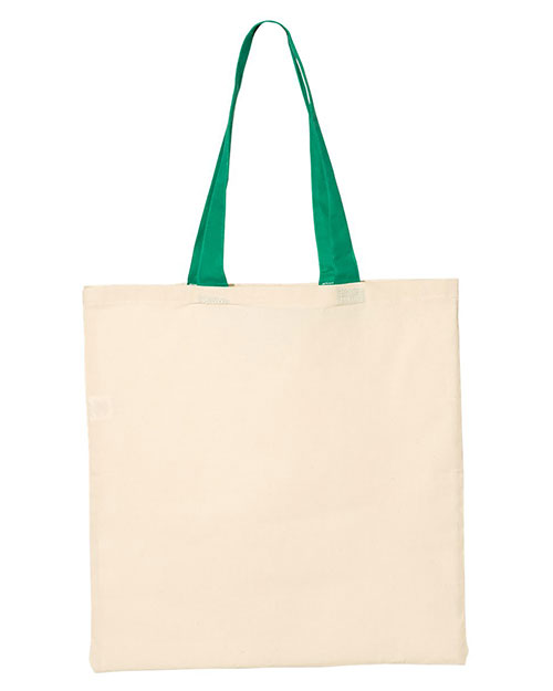 Q-Tees QTB6000 Economical Tote with Contrast-Color Handles