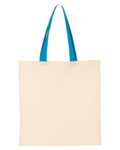 Q-Tees QTB6000  Economical Tote with Contrast-Color Handles