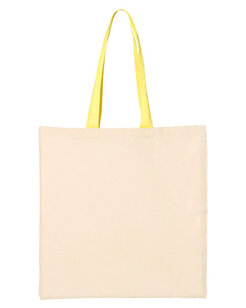 Q-Tees QTB6000 Economical Tote with Contrast-Color Handles