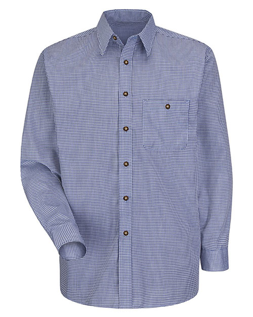 Red Kap SP74 Mini-Plaid Uniform Long Sleeve Shirt