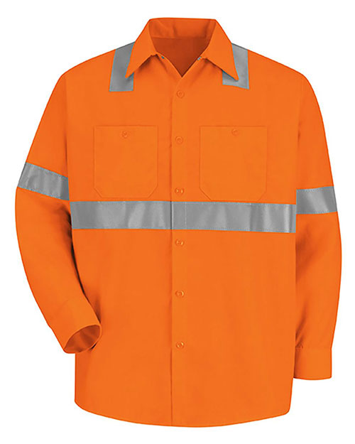 Red Kap SS14HVT  High Visibility Work Shirt Tall Sizes