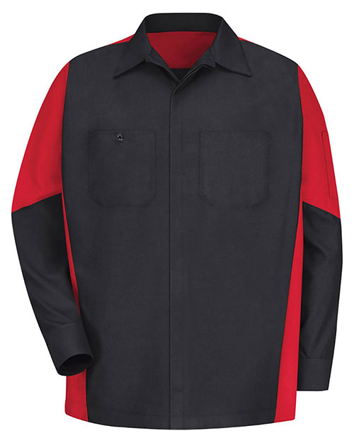 Red Kap SY10L  Long Sleeve Automotive Crew Shirt - Long Sizes