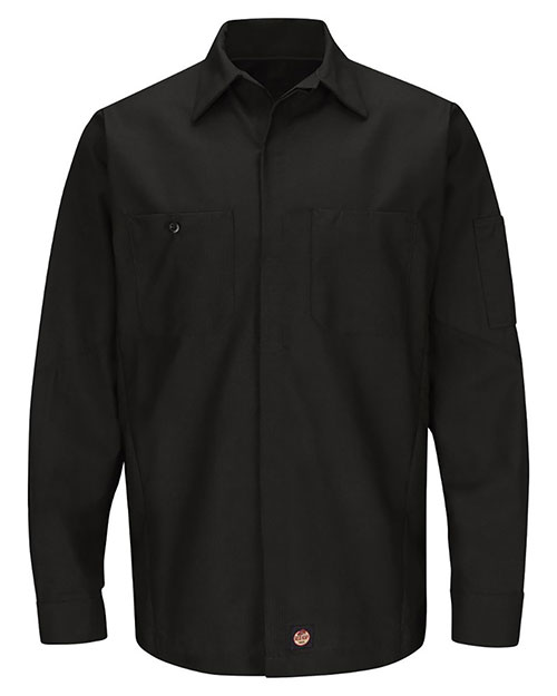 Red Kap SY10L  Long Sleeve Automotive Crew Shirt - Long Sizes