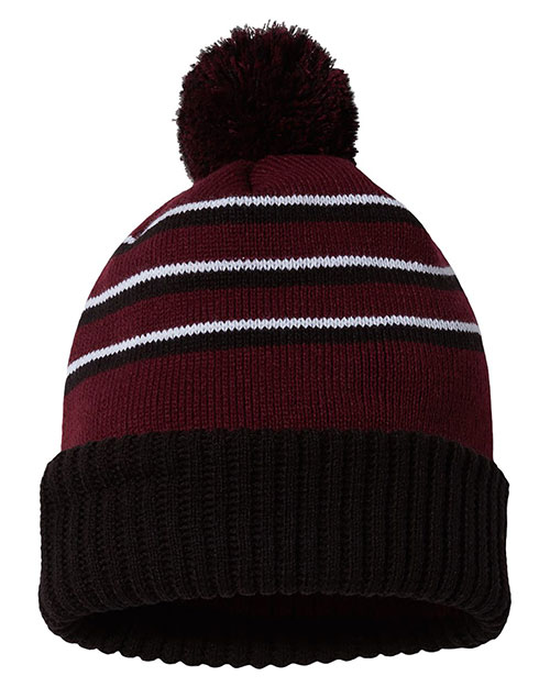 Richardson 134 Stripe Pom Cuffed Beanie