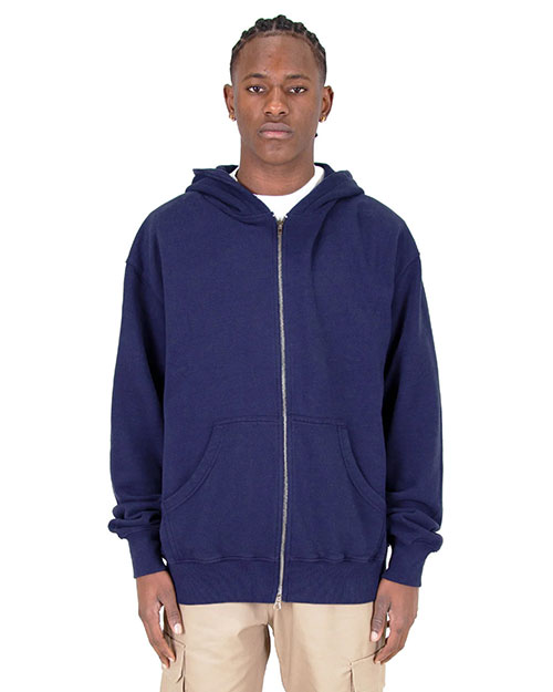 Shaka Wear SHGDZ Men's Garment Dye Double-Zip Hooded Sweatshirt