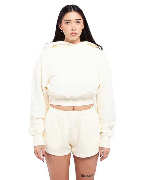 Shaka Wear SHGWC Ladies' Garment Dye Crop Hooded Sweatshirt