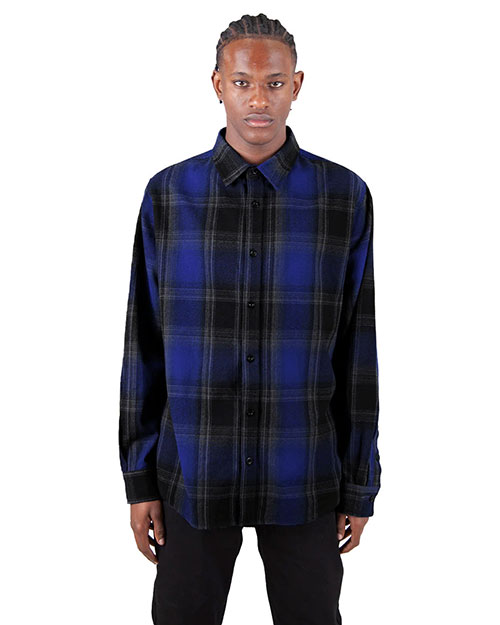 Shaka Wear SHHFS  Men's Plaid Flannel Overshirt