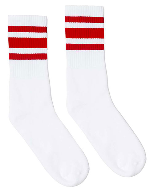 SOCCO SC100  USA-Made Striped Crew Socks