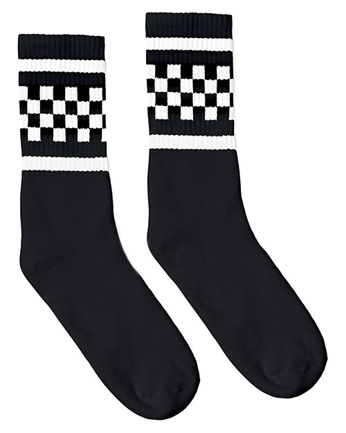 SOCCO SC300  USA-Made Checkered Crew Socks