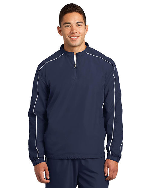  Sport-Tek Piped Colorblock 1/4-Zip Wind Shirt. JST64