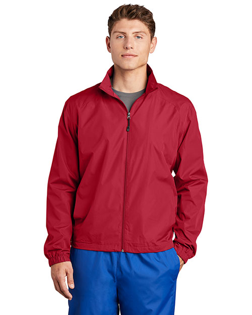 Sport-Tek JST70 Men New   Fullzip Wind Jacket True Red at bigntallapparel