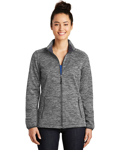 Sport-Tek Ladies PosiCharge Electric Heather Soft Shell Jacket. LST30