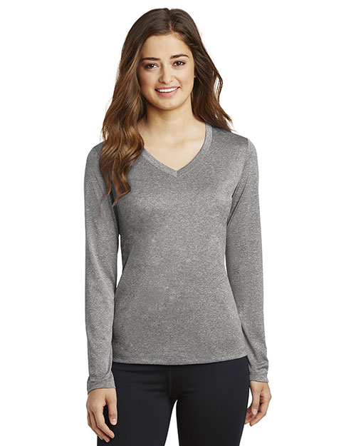  Sport-Tek Ladies Long Sleeve Heather Contender V-Neck Tee. LST360LS