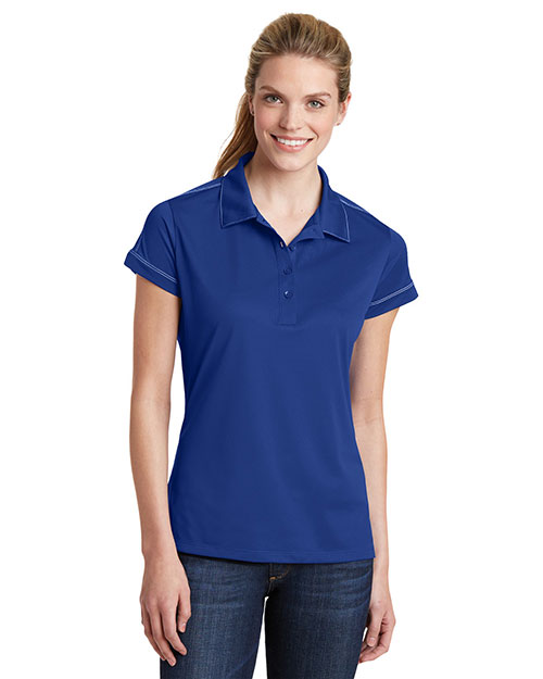 Sport-Tek LST659 Women Contrast Stitch Micropique Sport-Wickpolo True Royal at bigntallapparel