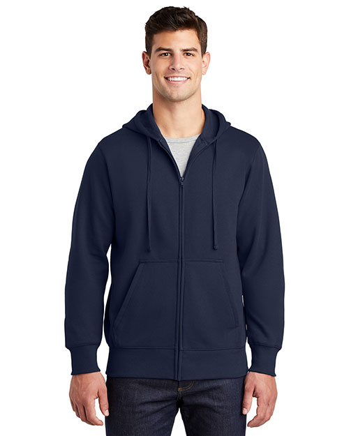 Sport-Tek ST258 Men Fullzip Hooded Sweatshirt True Navy at bigntallapparel