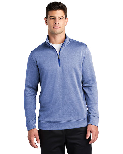 Sport-Tek PosiCharge Sport-Wick Heather Fleece 1/4-Zip Pullover. ST263