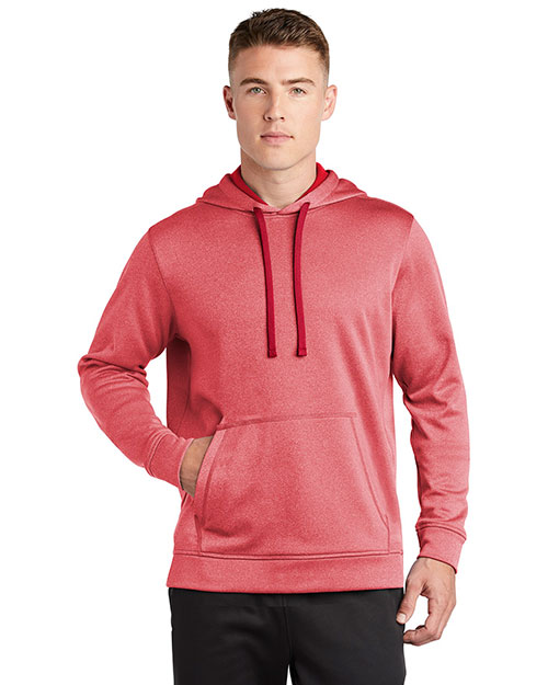 Sport-Tek PosiCharge Sport-Wick Heather Fleece Hooded Pullover. ST264