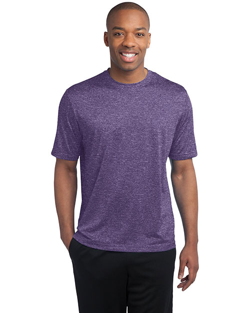 Sport-Tek ST360 Men Heather Contender Tee Purple Hthr at bigntallapparel