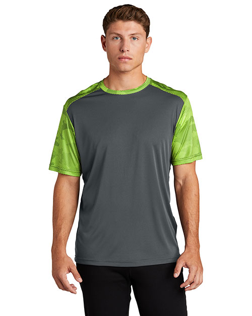 Sport-Tek CamoHex Colorblock Tee. ST371
