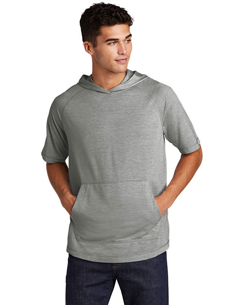 Sport-Tek PosiCharge Tri-Blend Wicking Short Sleeve Hoodie. ST404