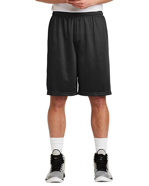 Sport-Tek ST515 Men Long Posicharge Classic Mesh ™  Short Black at bigntallapparel