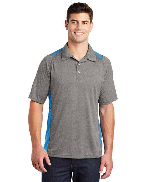 Sport-Tek Heather Colorblock Contender Polo. ST665