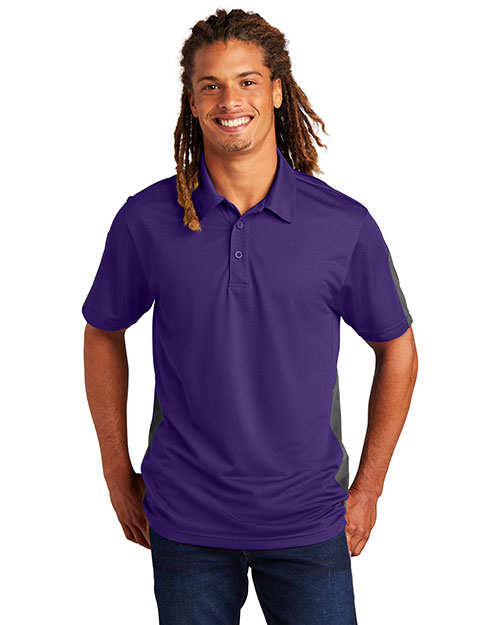 Sport-Tek PosiCharge Active Textured Colorblock Polo. ST695