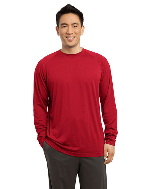 Sport-Tek ST700LS Men Long Sleeve Ultimate Performance Crew True Red at bigntallapparel