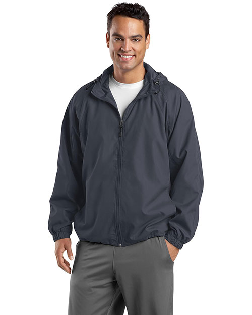 Sport-Tek TJST73 Men Tall Hooded Raglan Jacket