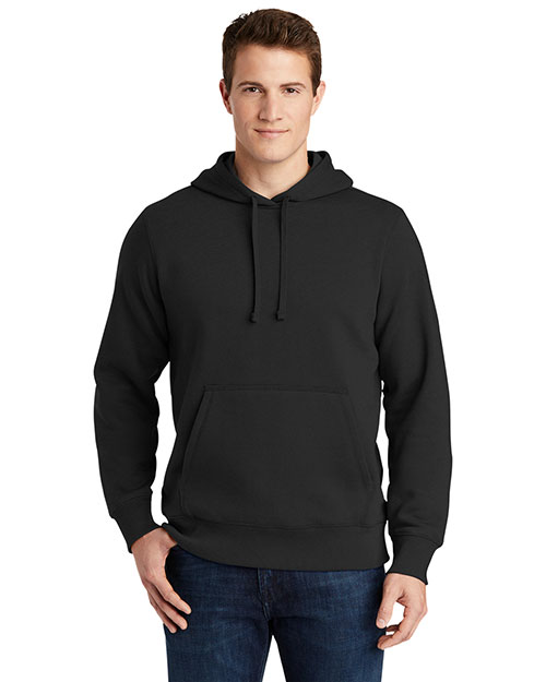 Sport-Tek TST254 Men Tall Pullover Hooded Sweatshirt Black at bigntallapparel