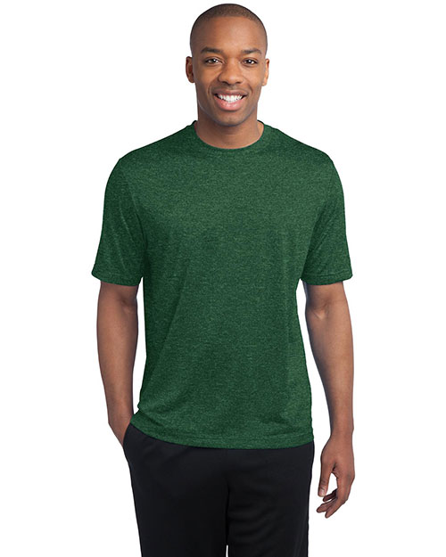 Sport-Tek TST360 Men Tall Heather Contender Tee For Green Hthr at bigntallapparel