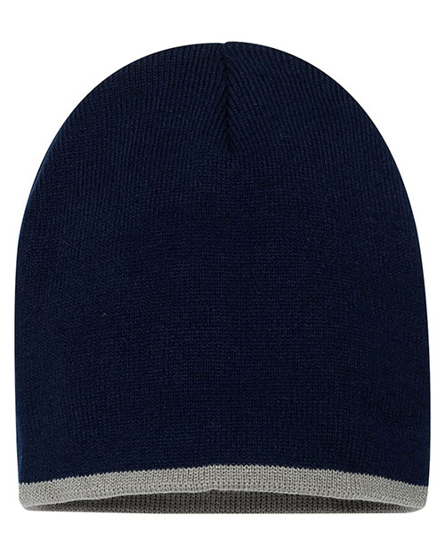 Sportsman SP09 8" Bottom-Striped Knit Beanie