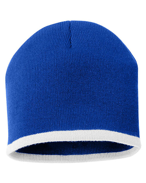 Sportsman SP09 8" Bottom-Striped Knit Beanie