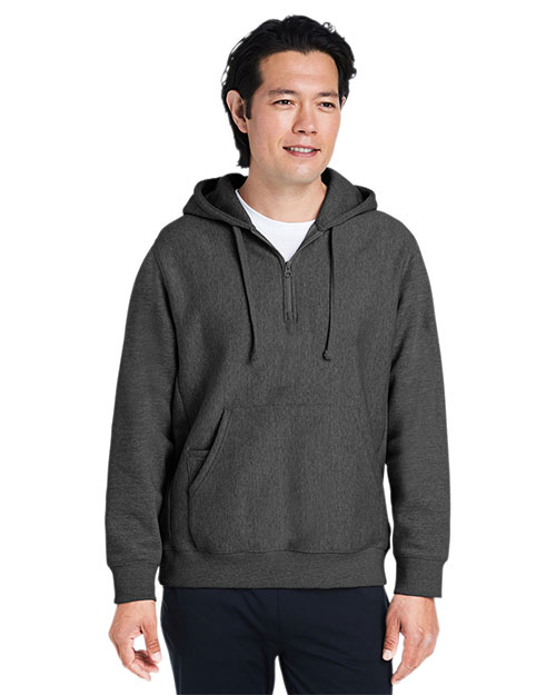 Team 365 TT97 Unisex Zone HydroSport™ Heavyweight Quarter-Zip Hooded Sweatshirt
