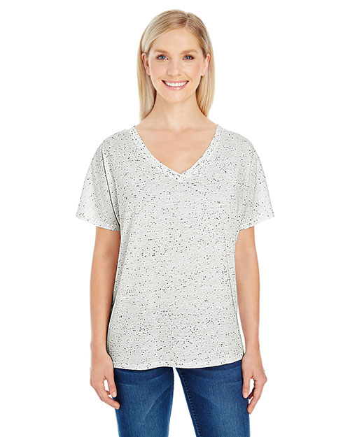 Threadfast Apparel 203FV Ladies' Triblend Fleck Short-Sleeve V-Neck T-Shirt