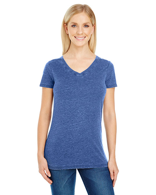 Threadfast Apparel 208B Ladies' Vintage Dye Short-Sleeve V-Neck T-Shirt