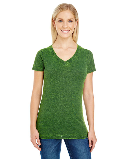 Threadfast Apparel 215B Ladies' Cross Dye Short-Sleeve V-Neck T-Shirt