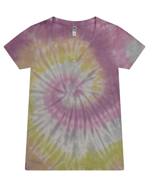 Tie-Dye 1075CD Ladies' V-Neck T-Shirt