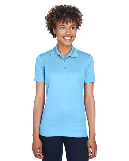 Ultraclub 8210L Women Cool & Dry Mesh Pique Polo Columbia Blue at bigntallapparel
