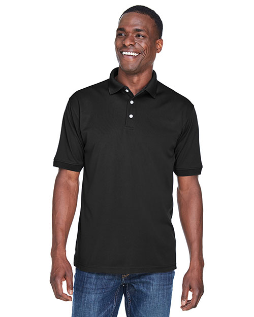 Ultraclub 8315 Men Platinum Performance Pique Polo With Tempcontrol Technology Black at bigntallapparel