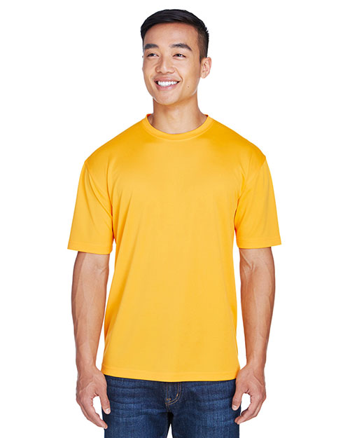 Ultraclub 8400 Men Cool & Dry Mesh Sport Tee Gold at bigntallapparel