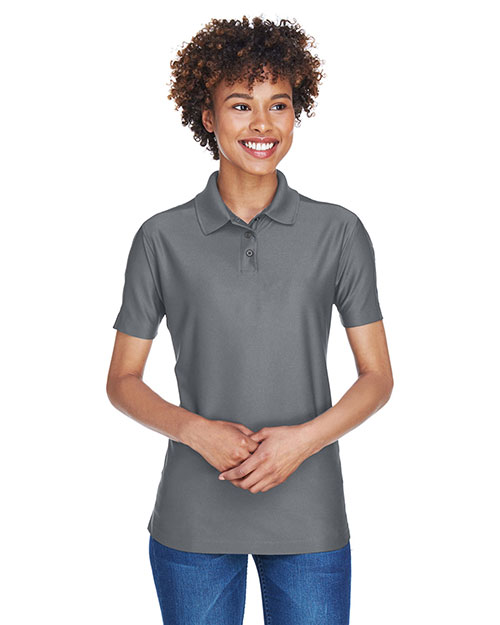 Ultraclub 8414 Women Cool & Dry Elite Performance Polo Charcoal at bigntallapparel