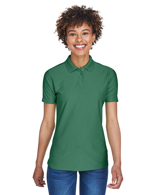 Ultraclub 8414 Women Cool & Dry Elite Performance Polo Forest Green at bigntallapparel