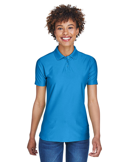 Ultraclub 8414 Women Cool & Dry Elite Performance Polo Pacific Blue at bigntallapparel
