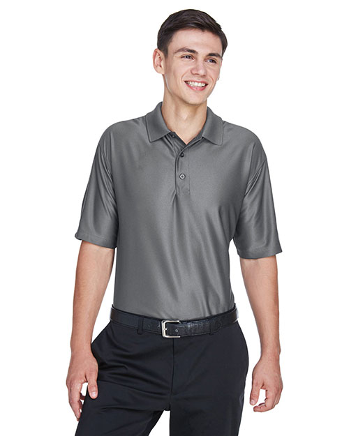 Ultraclub 8415 Men Cool & Dry Elite Performance Polo Charcoal at bigntallapparel