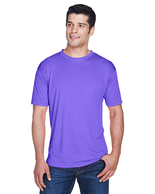 Ultraclub 8420 Men Cool & Dry Sport Performance Interlock Tee Purple at bigntallapparel