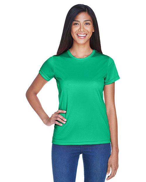 Ultraclub 8420L Women Cool & Dry Sport Performance Interlock Tee Kelly at bigntallapparel