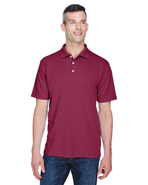 Ultraclub 8445 Men Cool & Dry Stainrelease Performance Polo Maroon at bigntallapparel