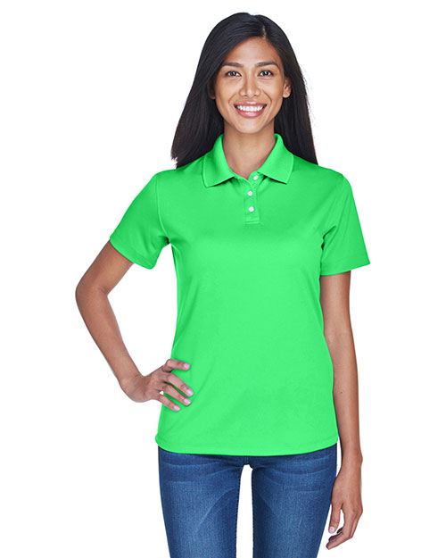 Ultraclub 8445L Women Cool & Dry Stainrelease Performance Polo Cool Green at bigntallapparel