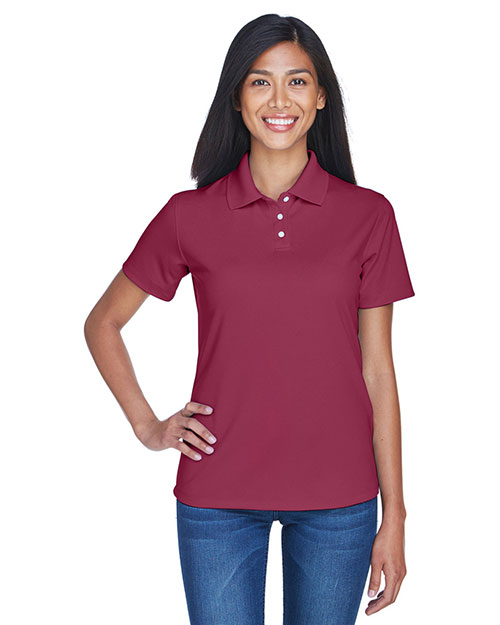 Ultraclub 8445L Women Cool & Dry Stainrelease Performance Polo Maroon at bigntallapparel